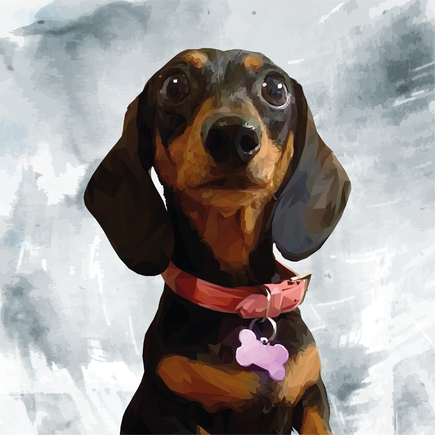 Ilustración Digital Busto Low Poly