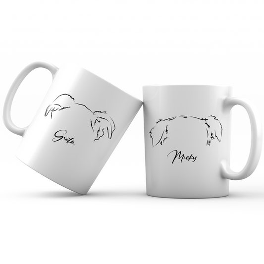 Taza Personalizada Ilustración Minimalista Orejitas