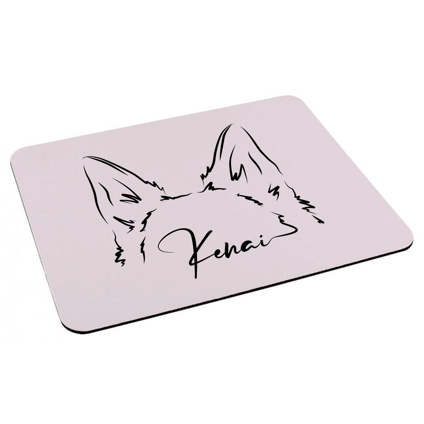 Mouse Pad Rectangular Personalizado Ilustración Minimalista Orejitas
