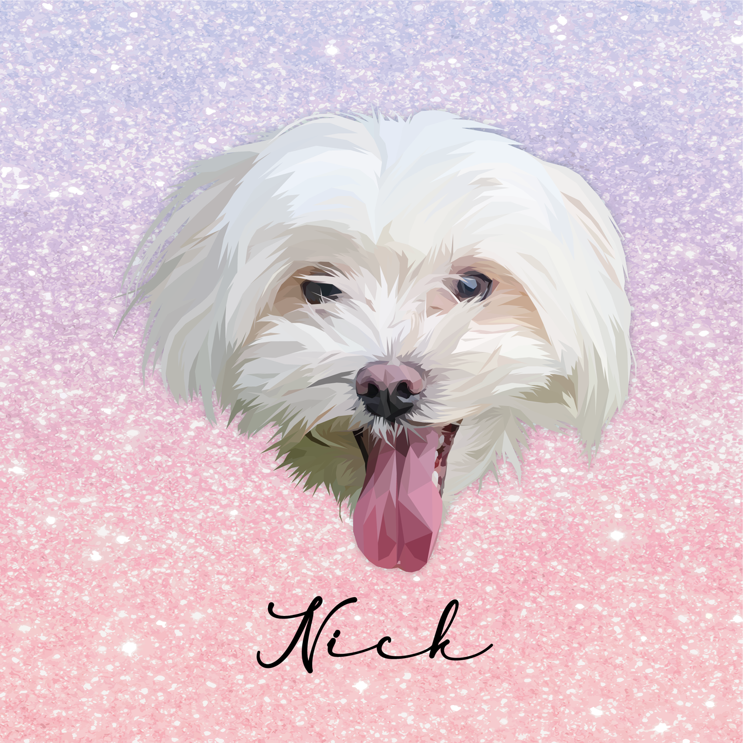 Ilustración Digital Rostro Low Poly