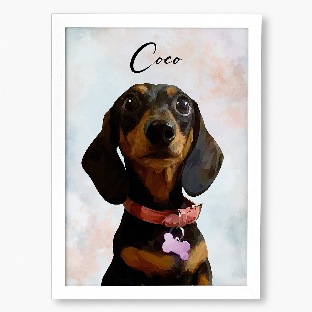 Cuadro Ilustración Busto Low Poly