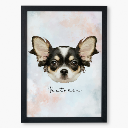 Cuadro Ilustración Rostro High Poly