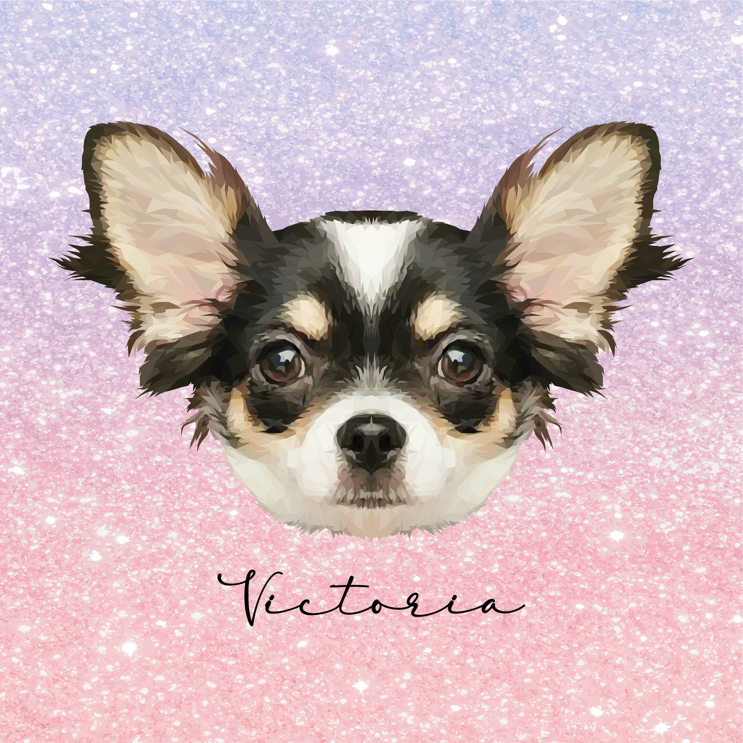 Ilustración Digital Rostro High Poly