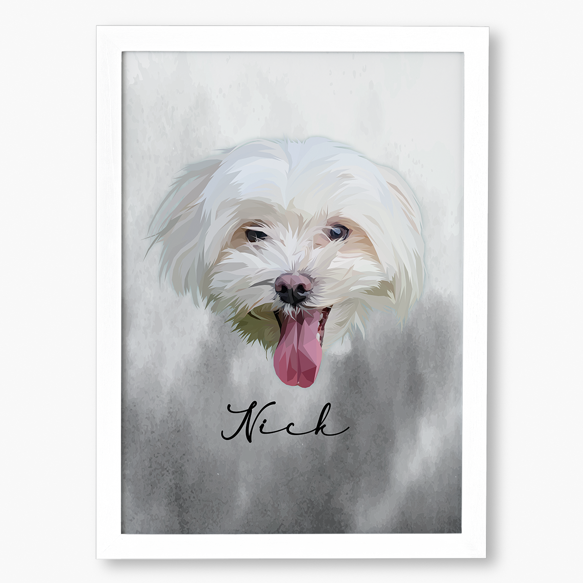 Cuadro Ilustración Rostro Low Poly