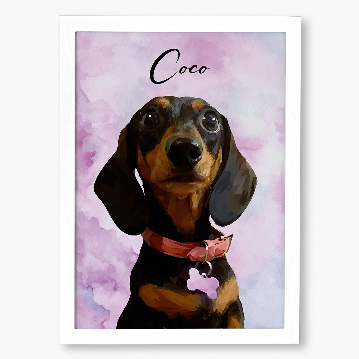 Cuadro Ilustración Busto Low Poly