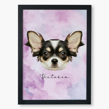 Cuadro Ilustración Rostro High Poly