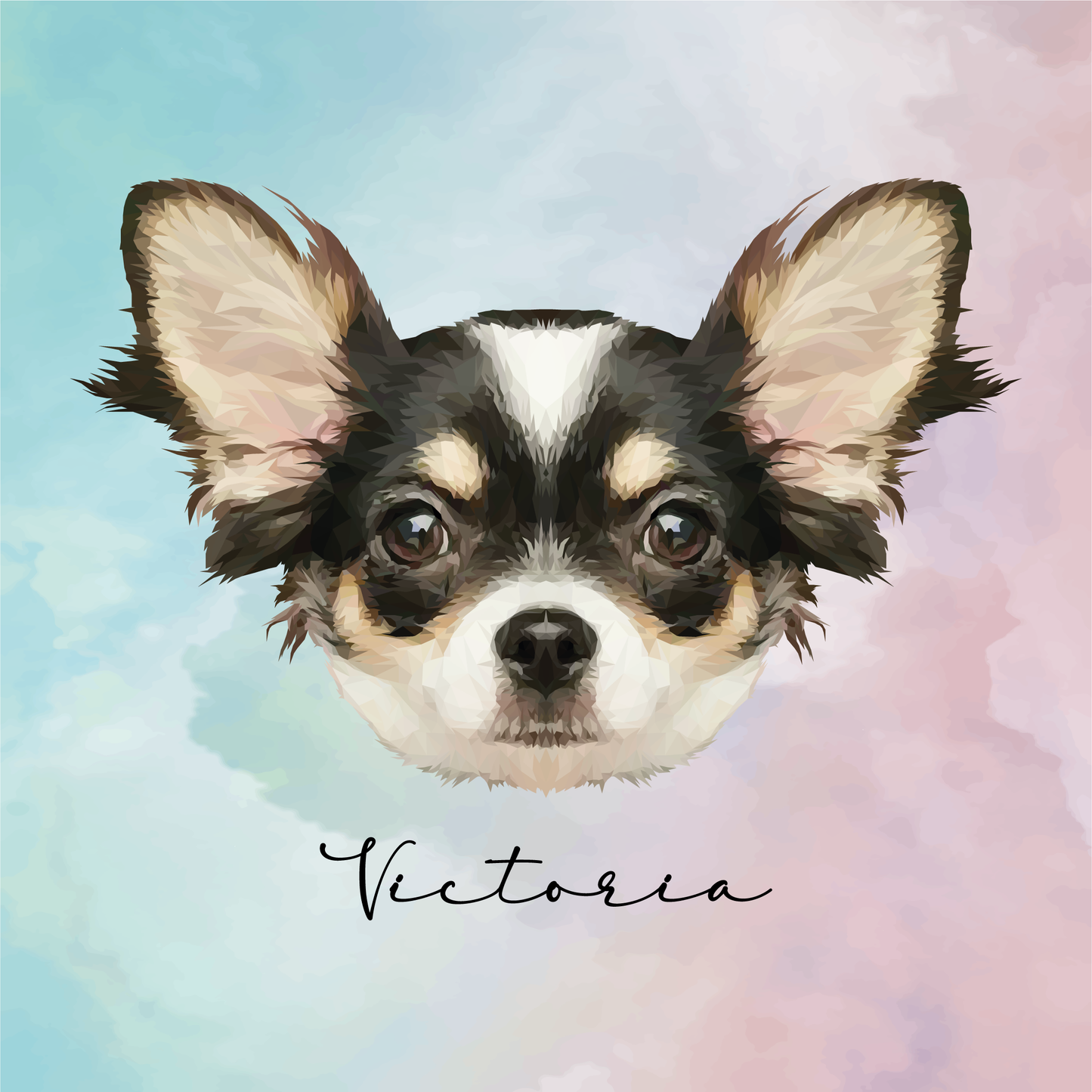 Ilustración Digital Rostro High Poly