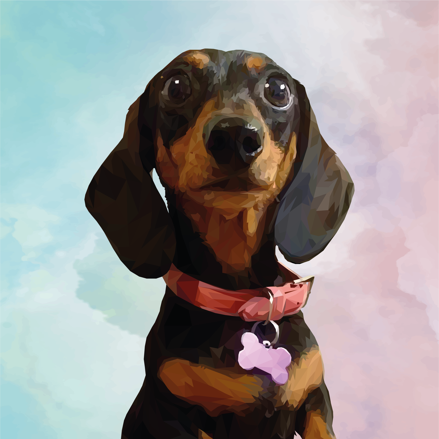 Ilustración Digital Busto Low Poly