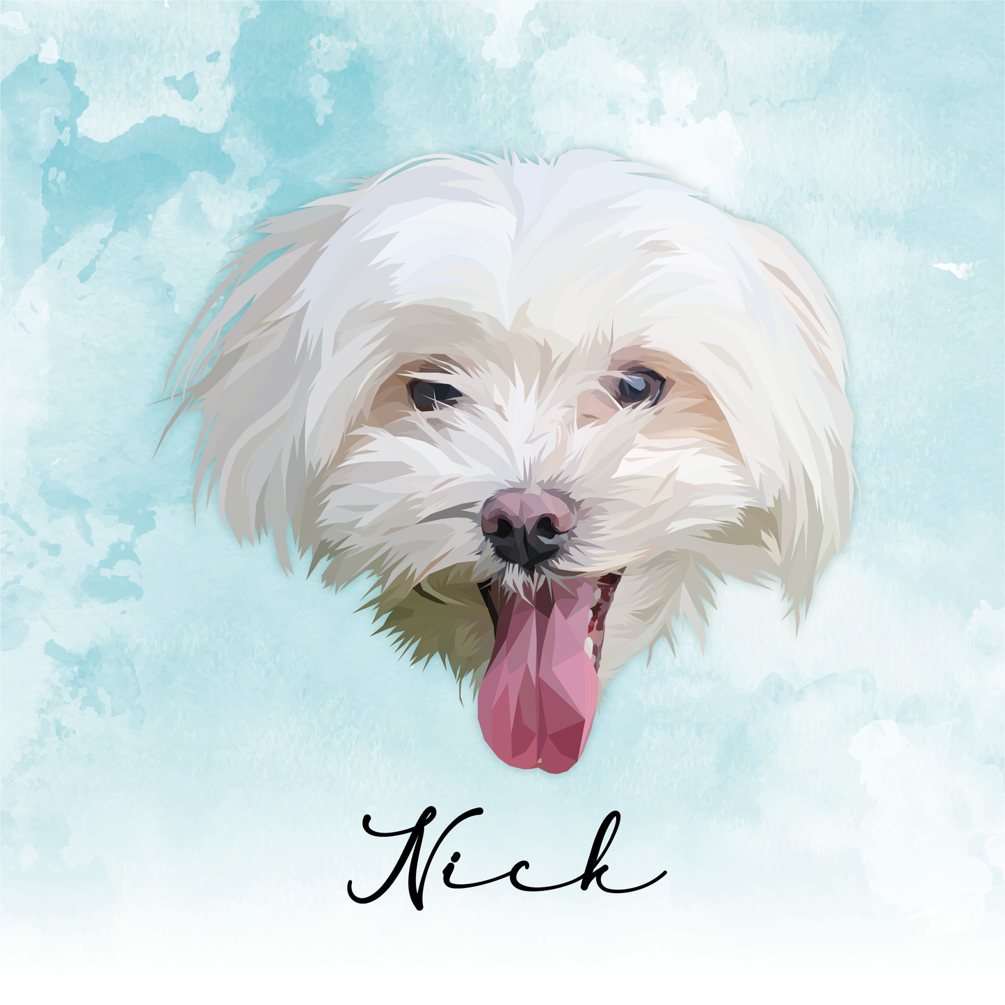 Ilustración Digital Rostro Low Poly