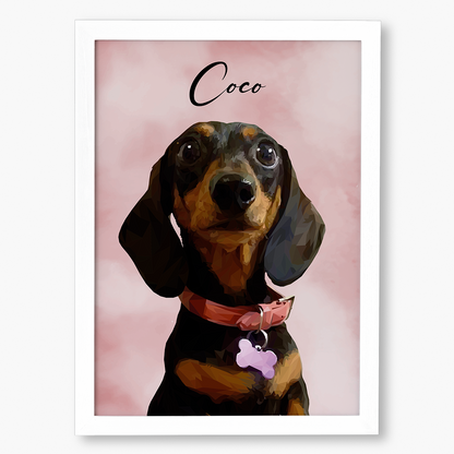 Cuadro Ilustración Busto Low Poly