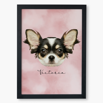 Cuadro Ilustración Rostro High Poly