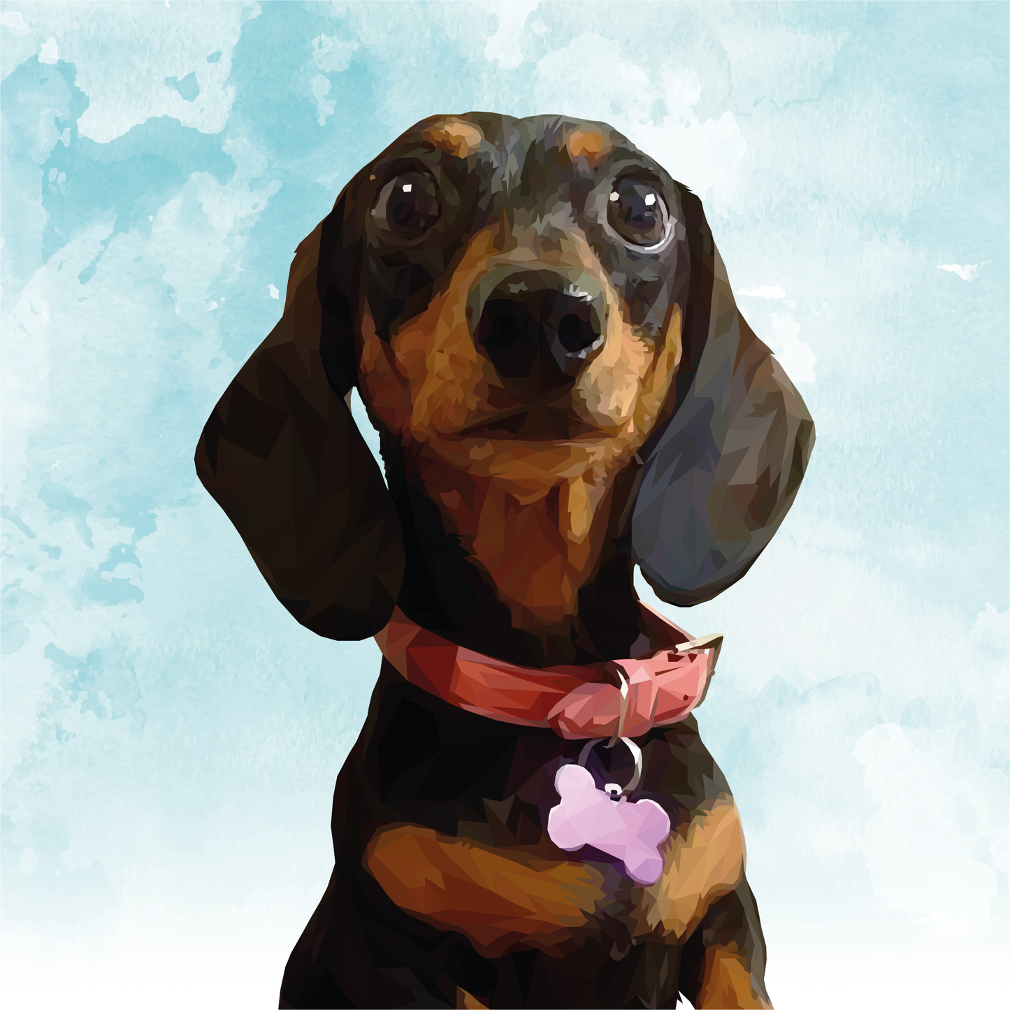 Ilustración Digital Busto Low Poly