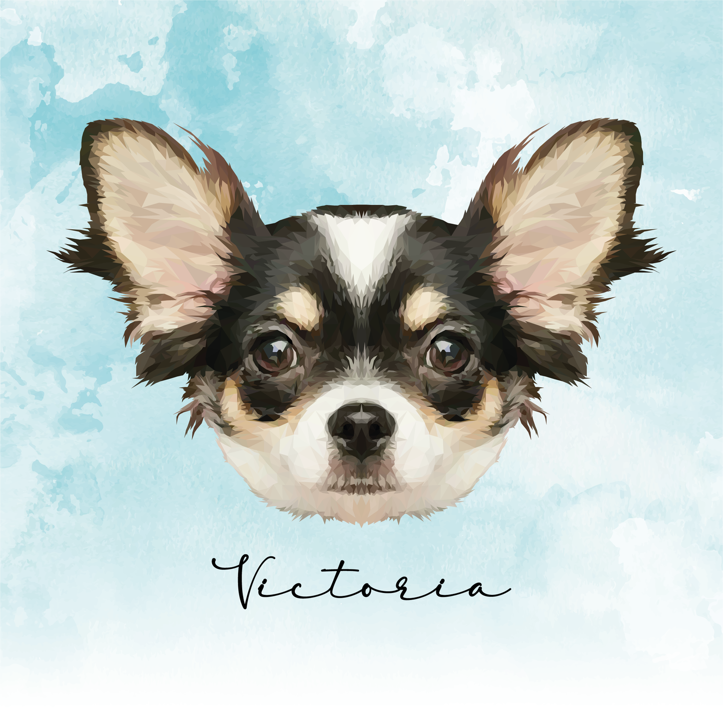 Ilustración Digital Rostro High Poly