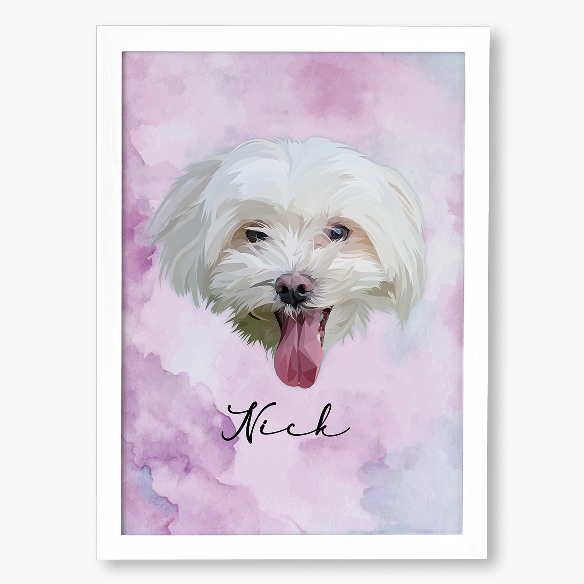 Cuadro Ilustración Rostro Low Poly