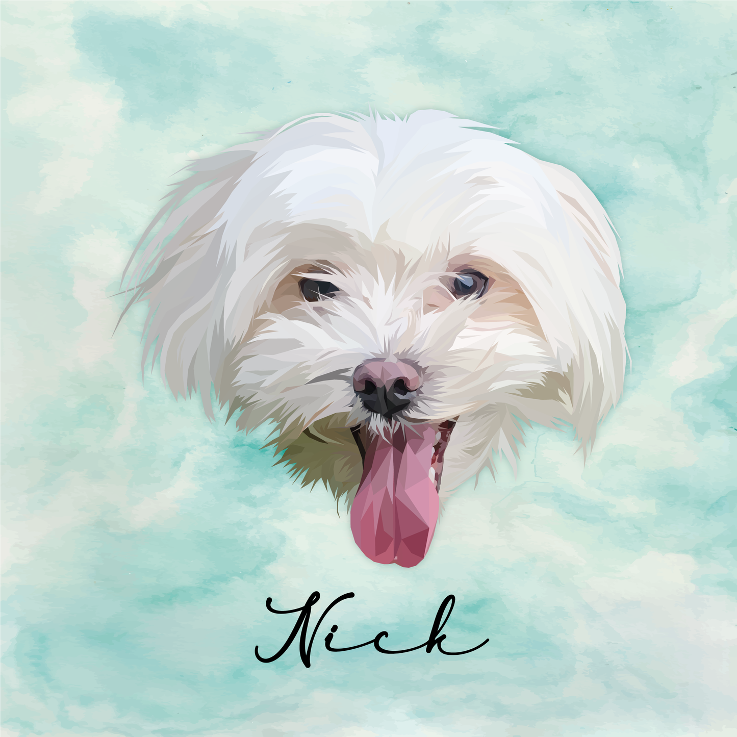 Ilustración Digital Rostro Low Poly