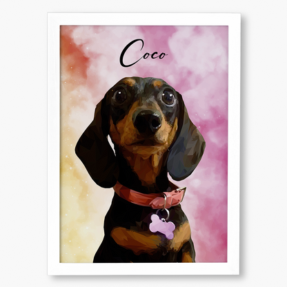 Cuadro Ilustración Busto Low Poly