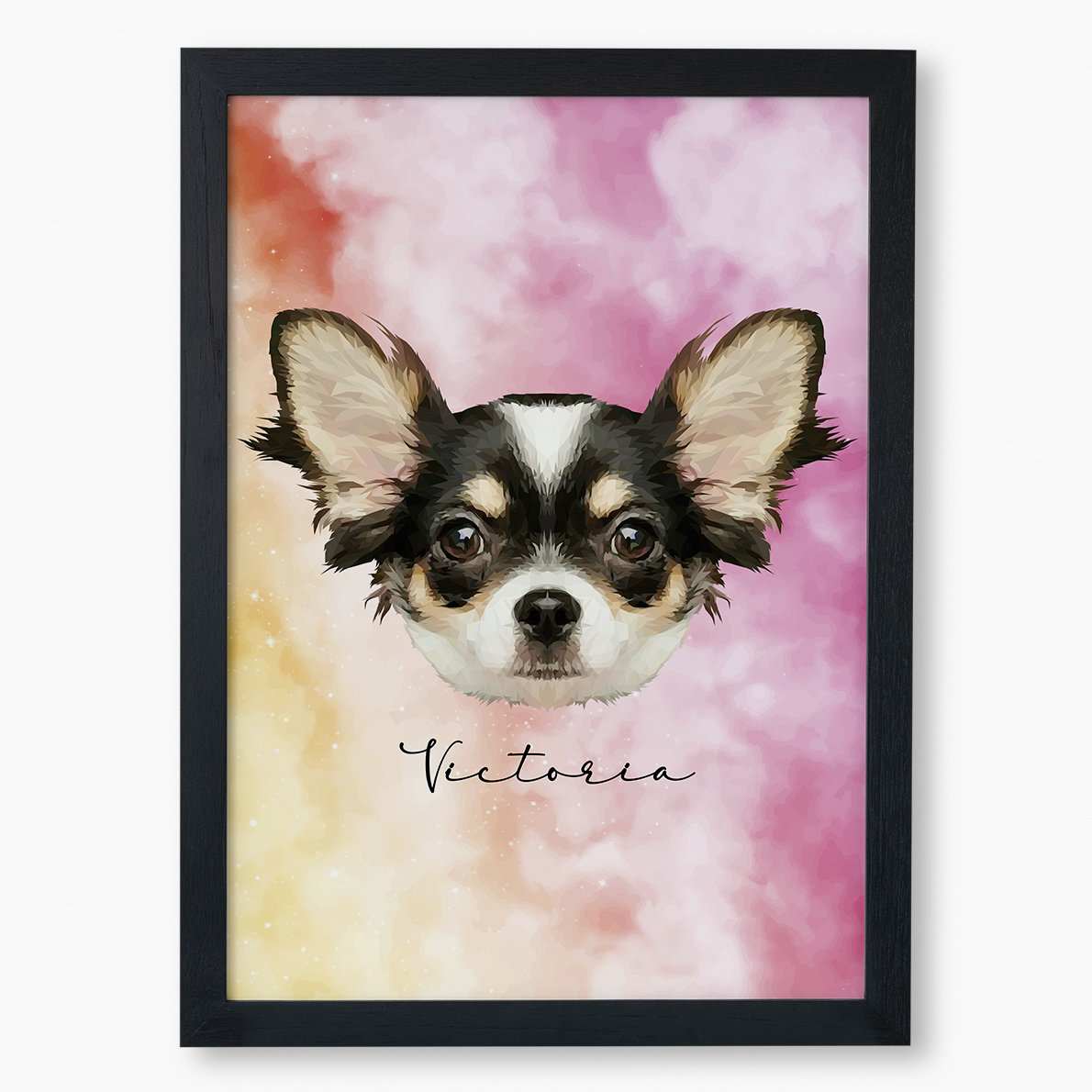 Cuadro Ilustración Rostro High Poly