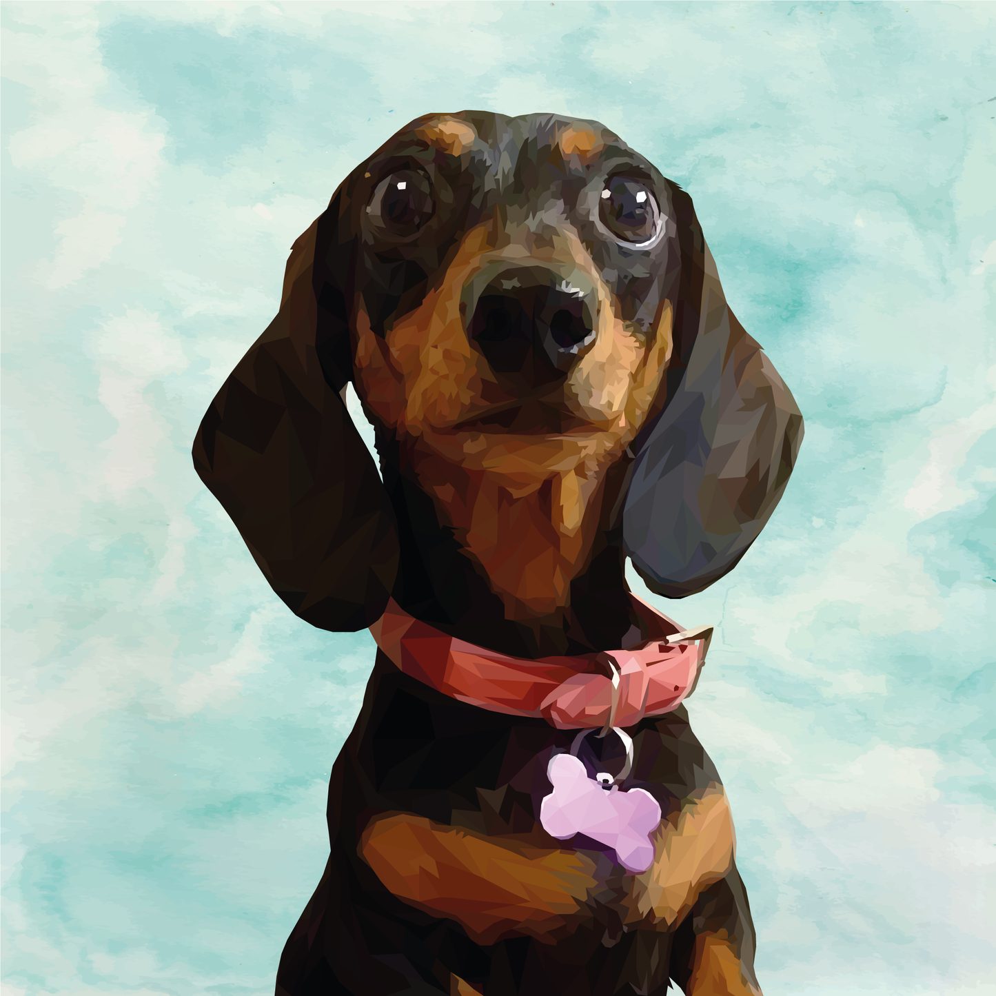 Ilustración Digital Busto Low Poly