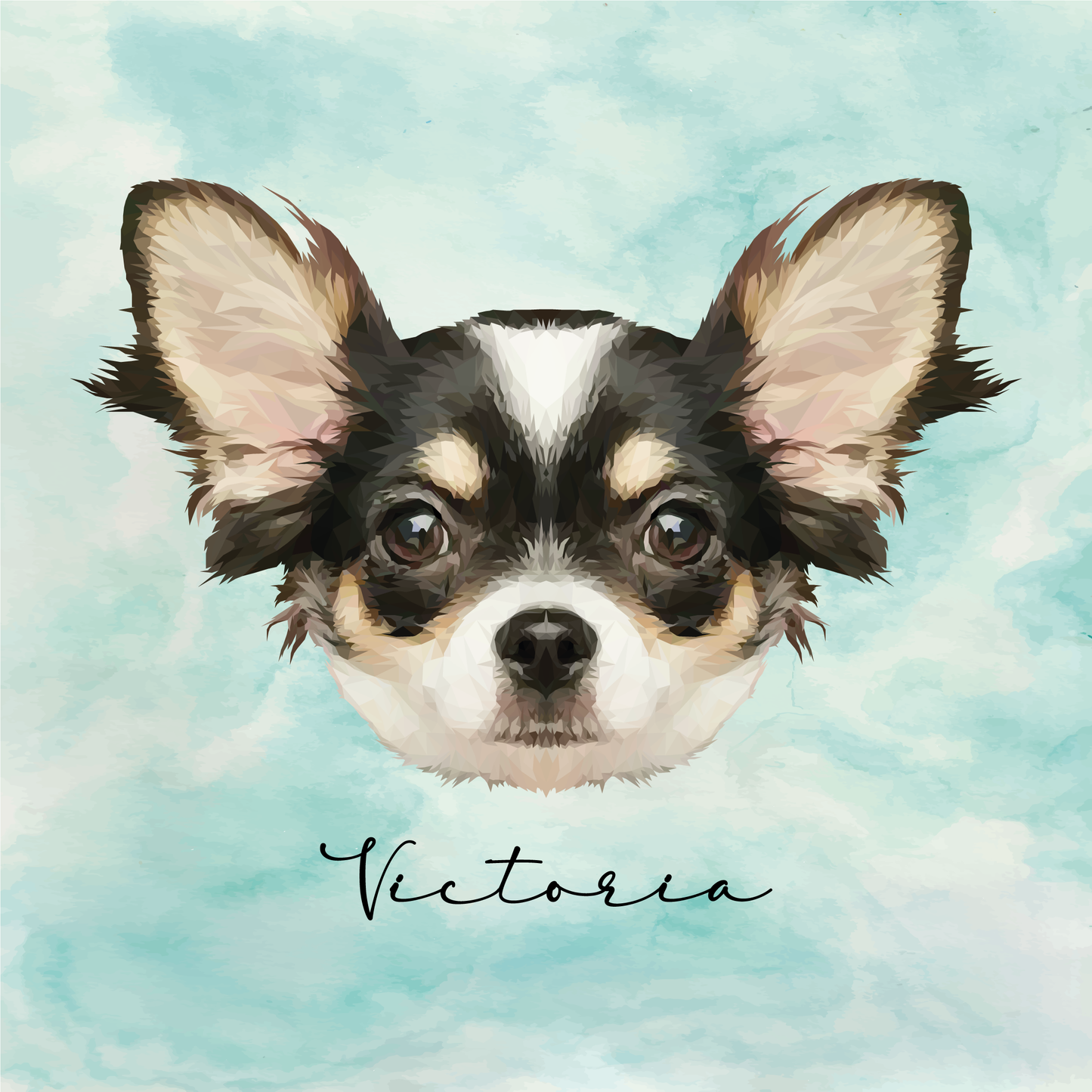 Ilustración Digital Rostro High Poly