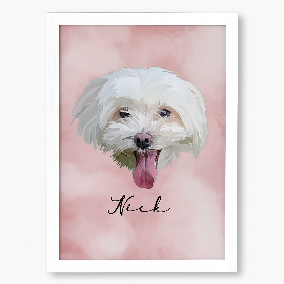 Cuadro Ilustración Rostro Low Poly