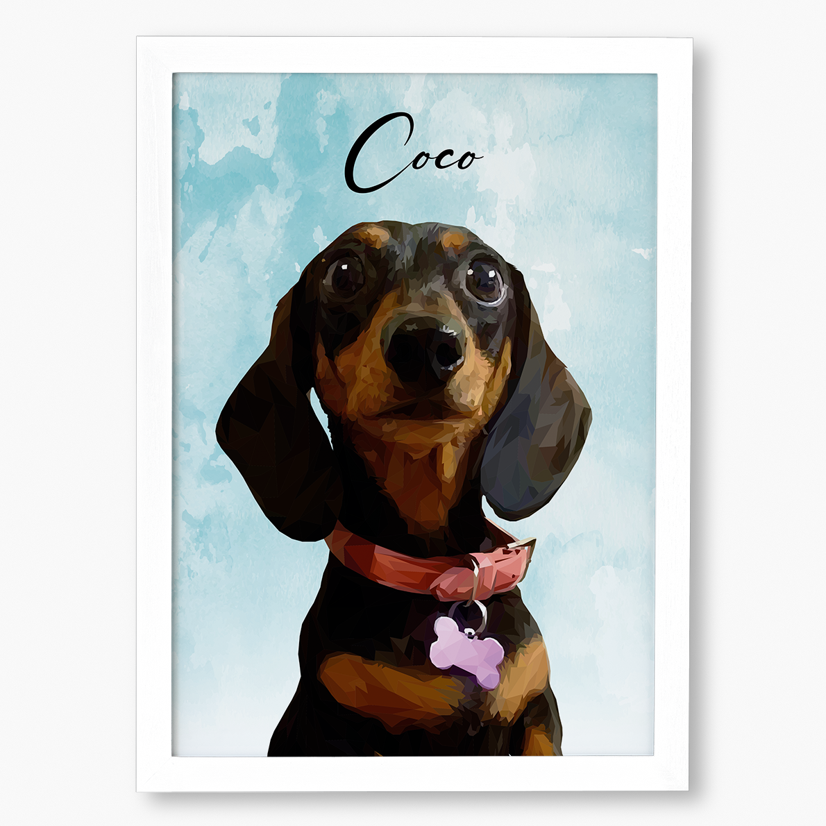 Cuadro Ilustración Busto Low Poly