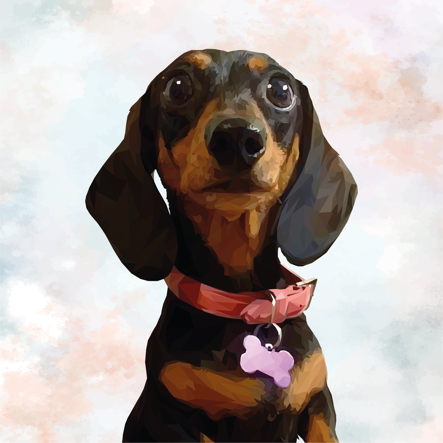 Ilustración Digital Busto Low Poly