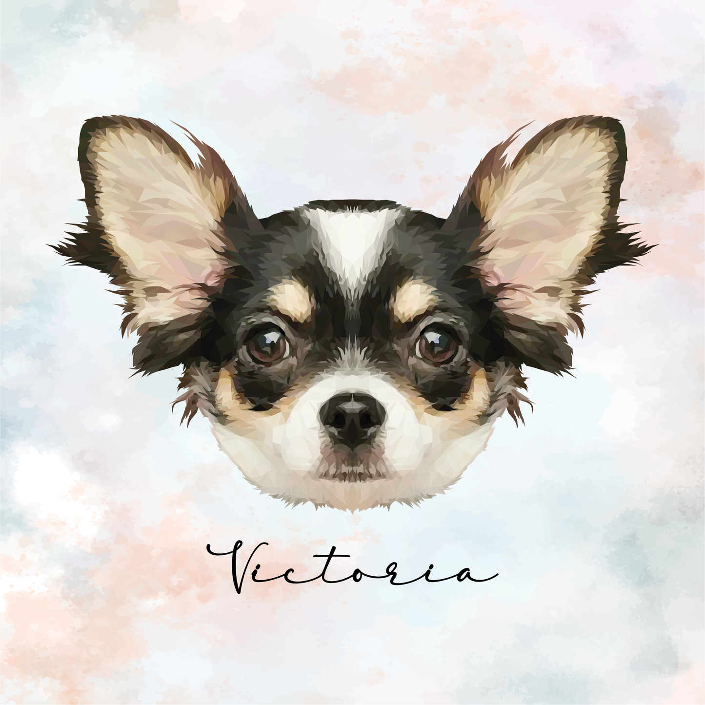 Ilustración Digital Rostro High Poly