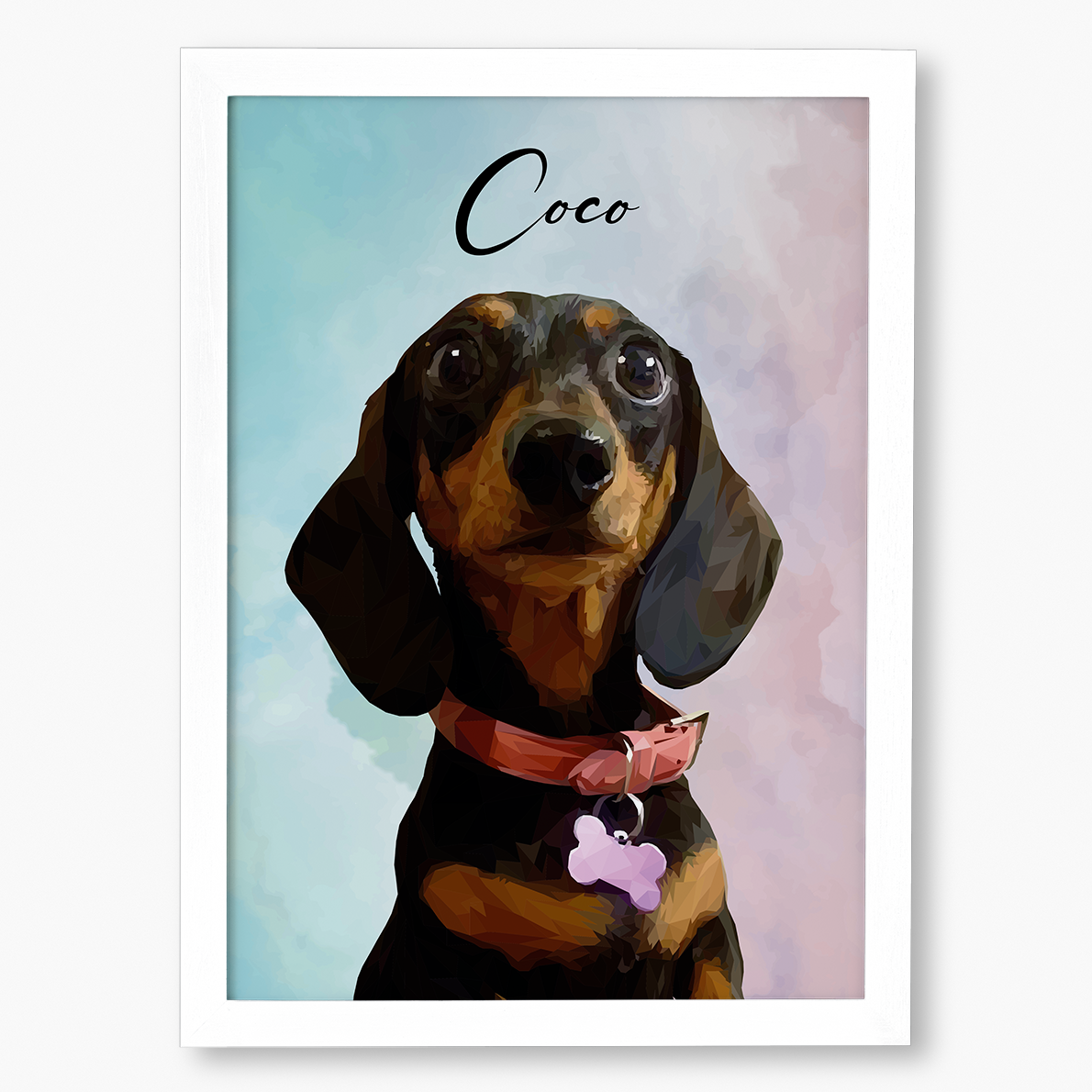 Cuadro Ilustración Busto Low Poly