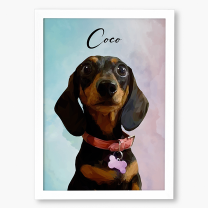 Cuadro Ilustración Busto Low Poly