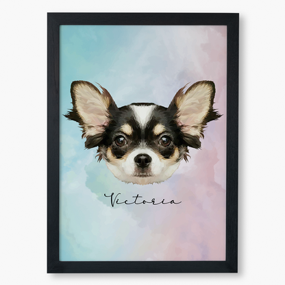 Cuadro Ilustración Rostro High Poly