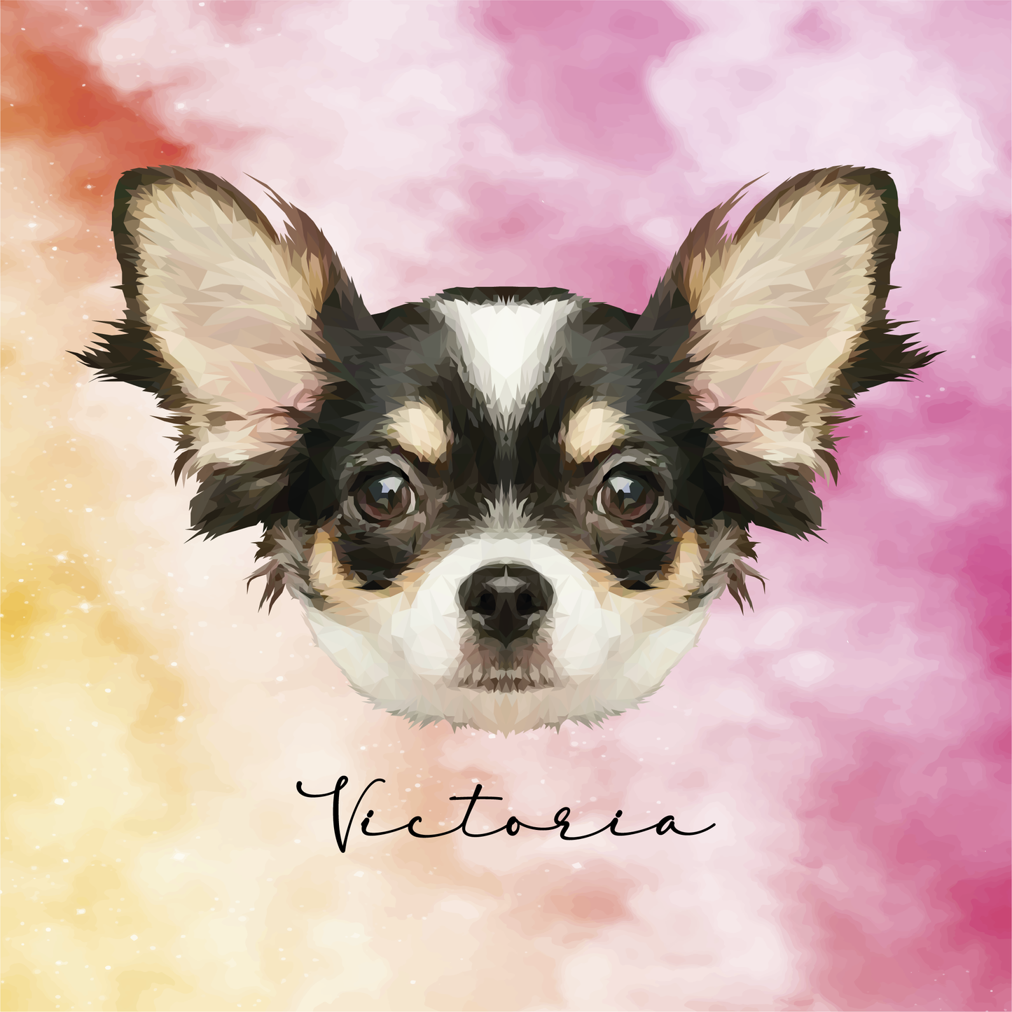 Ilustración Digital Rostro High Poly