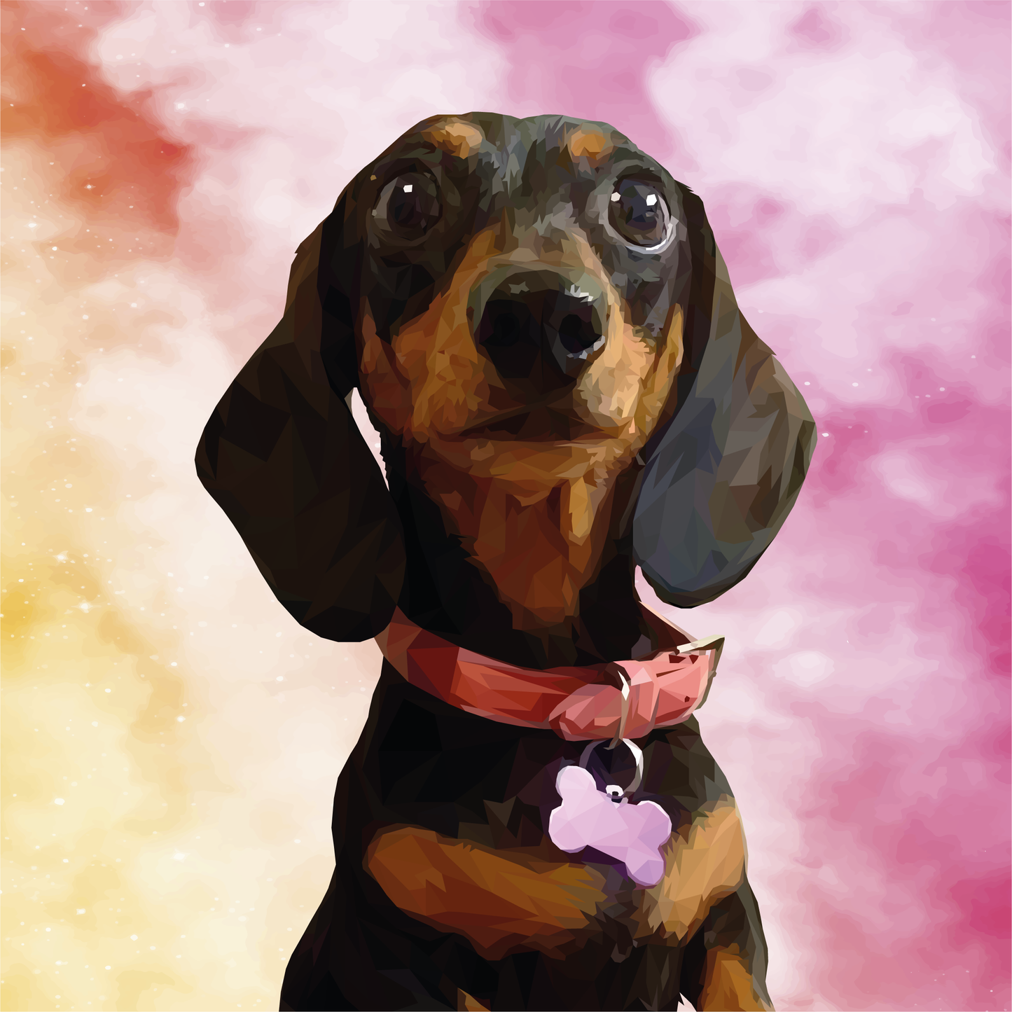 Ilustración Digital Busto Low Poly