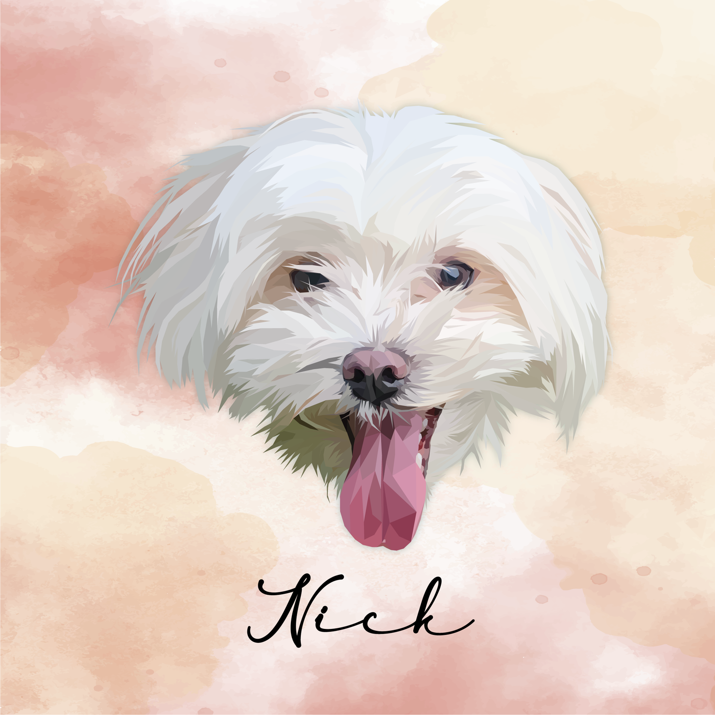 Ilustración Digital Rostro Low Poly