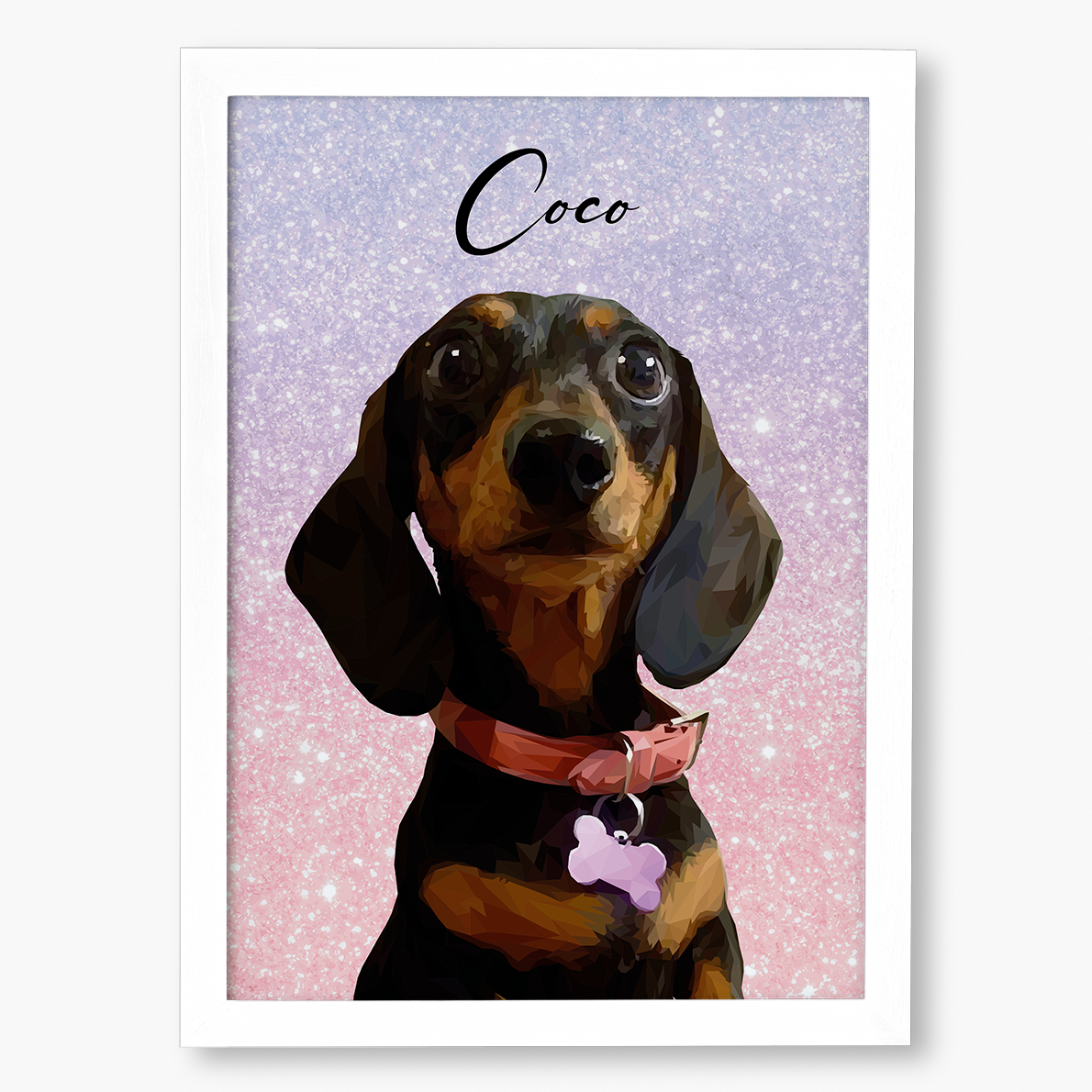 Cuadro Ilustración Busto Low Poly