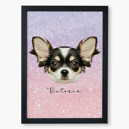 Cuadro Ilustración Rostro High Poly