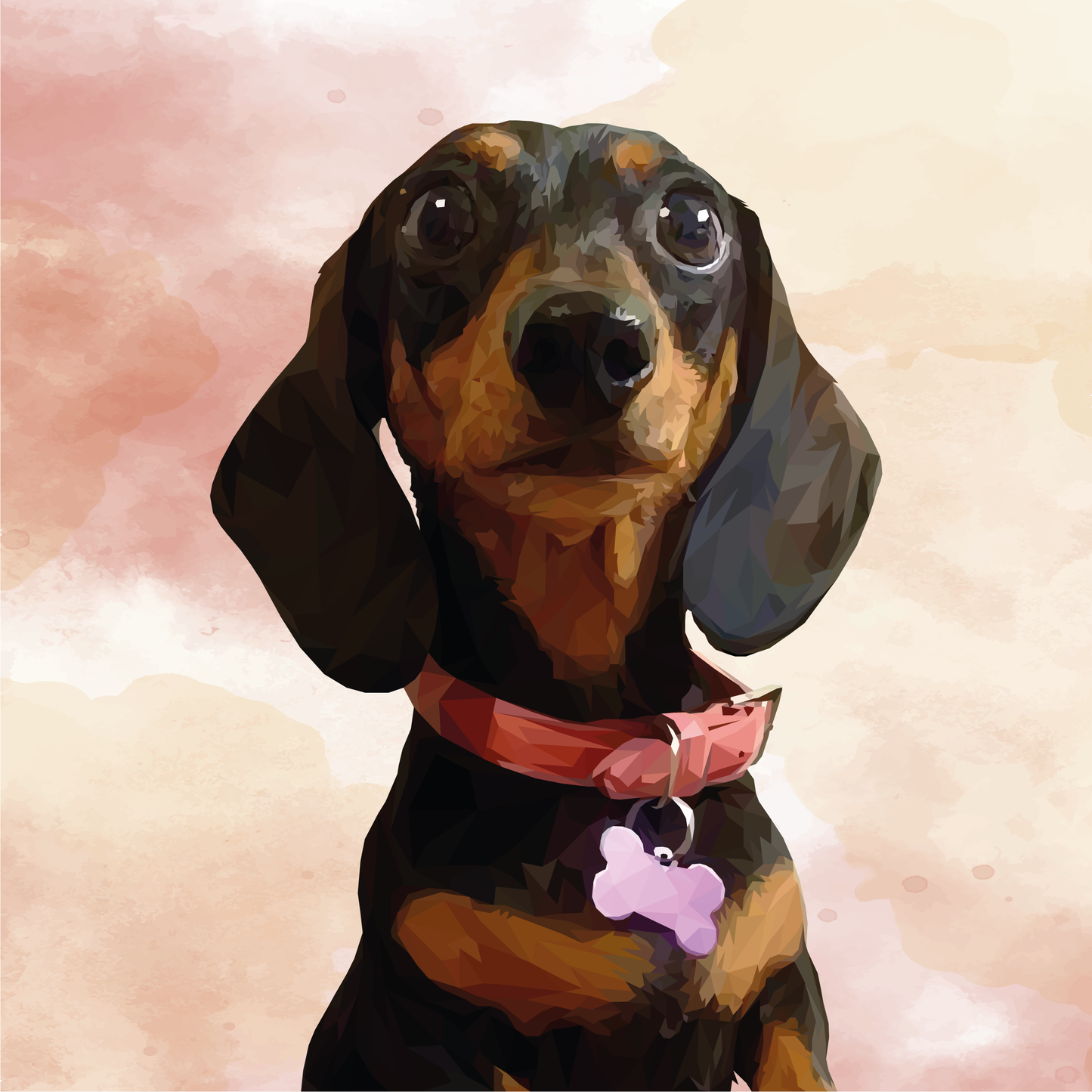 Ilustración Digital Busto Low Poly