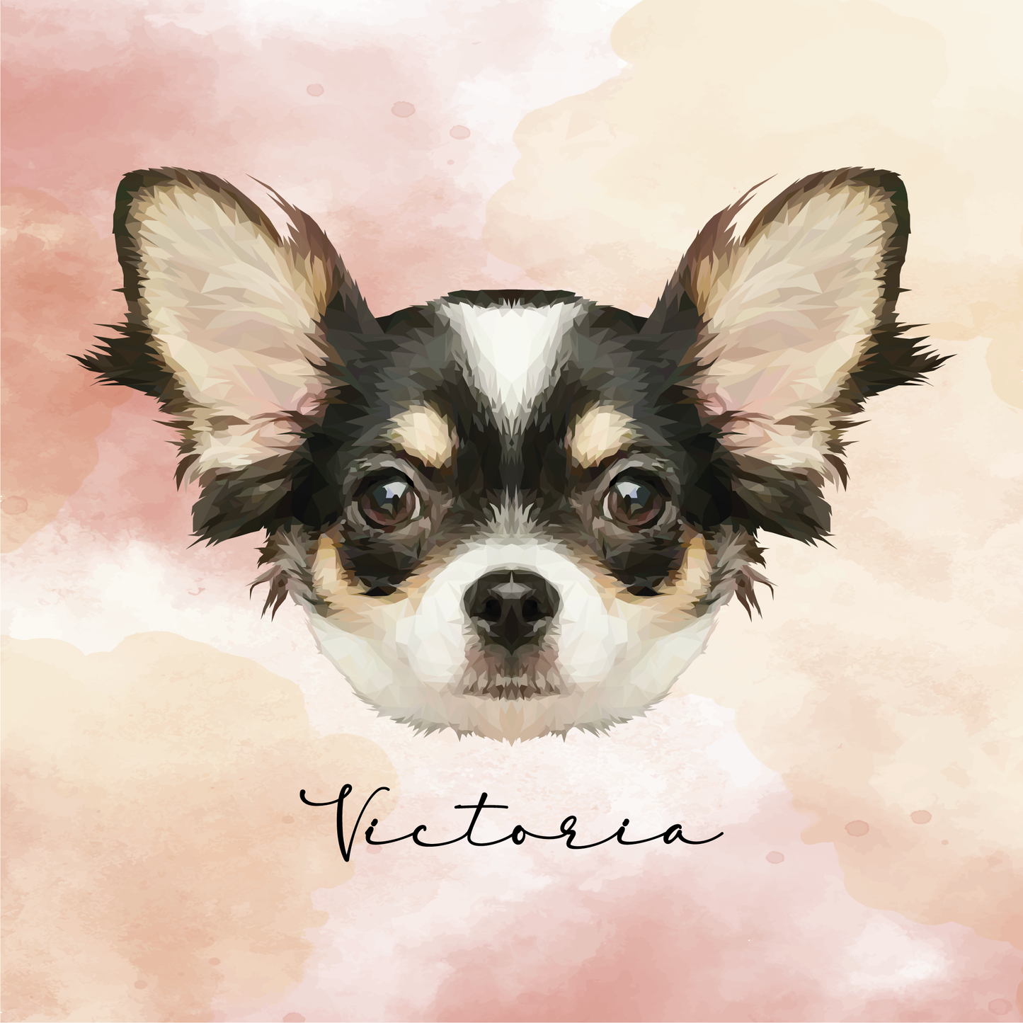 Ilustración Digital Rostro High Poly