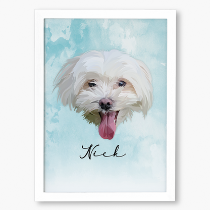 Cuadro Ilustración Rostro Low Poly