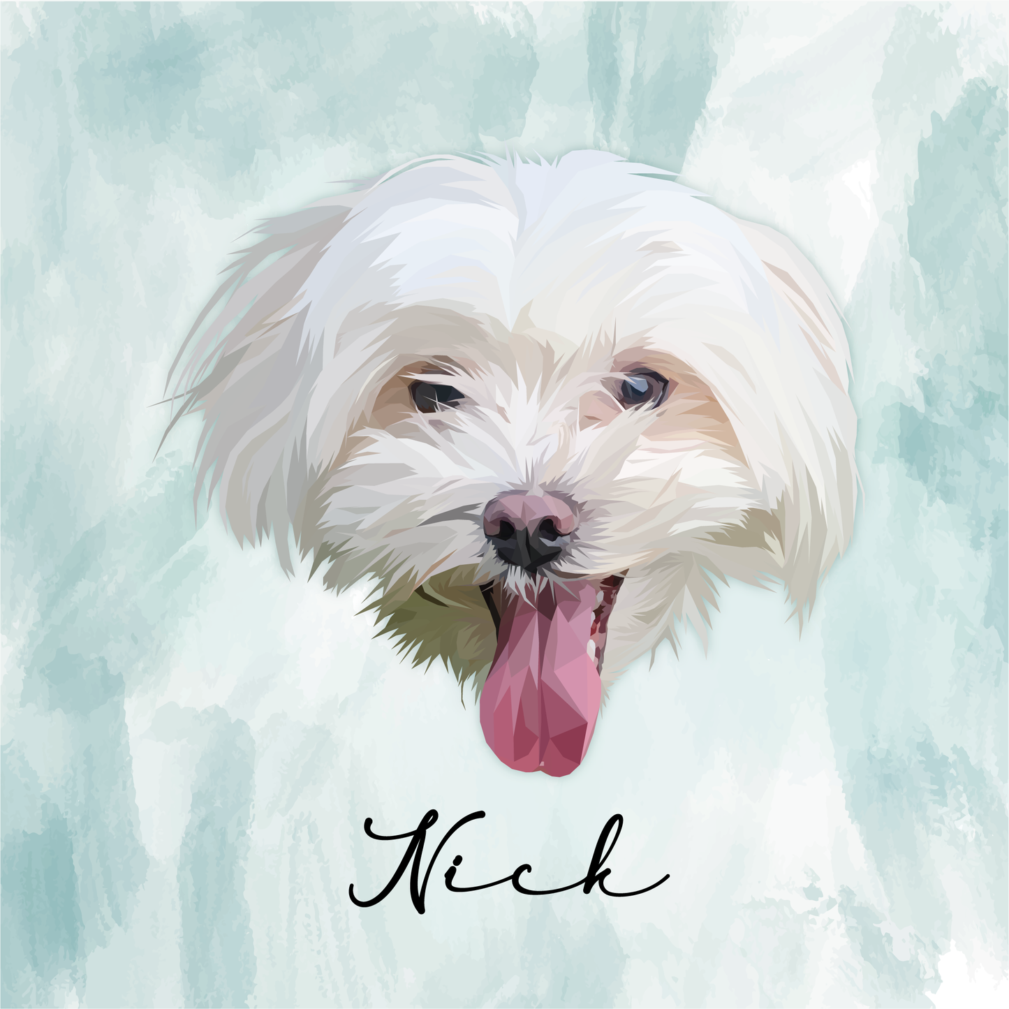 Ilustración Digital Rostro Low Poly