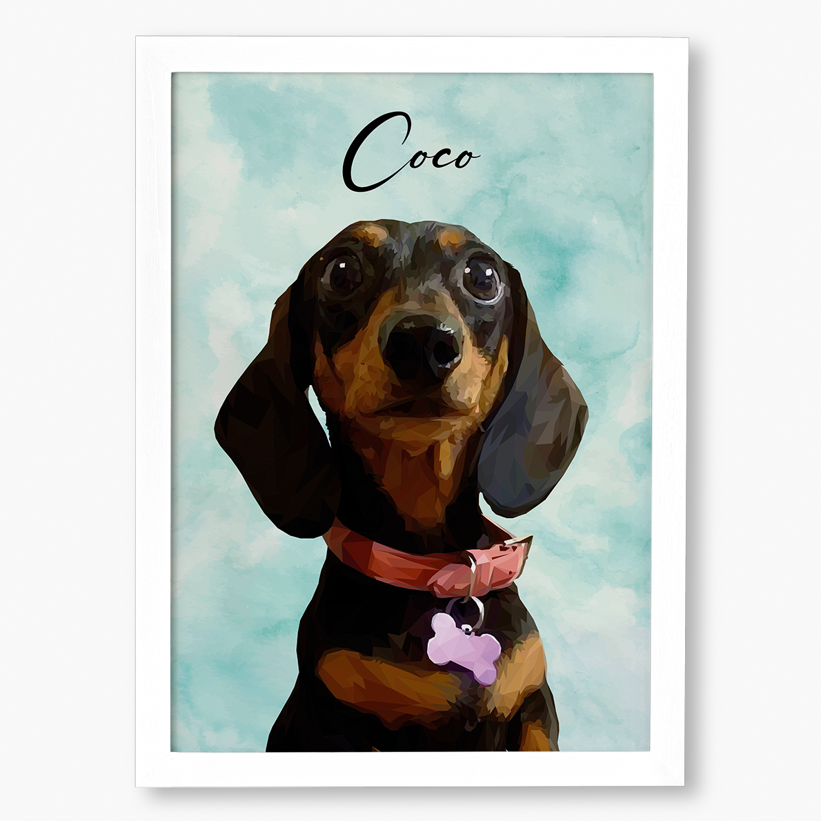 Cuadro Ilustración Busto Low Poly