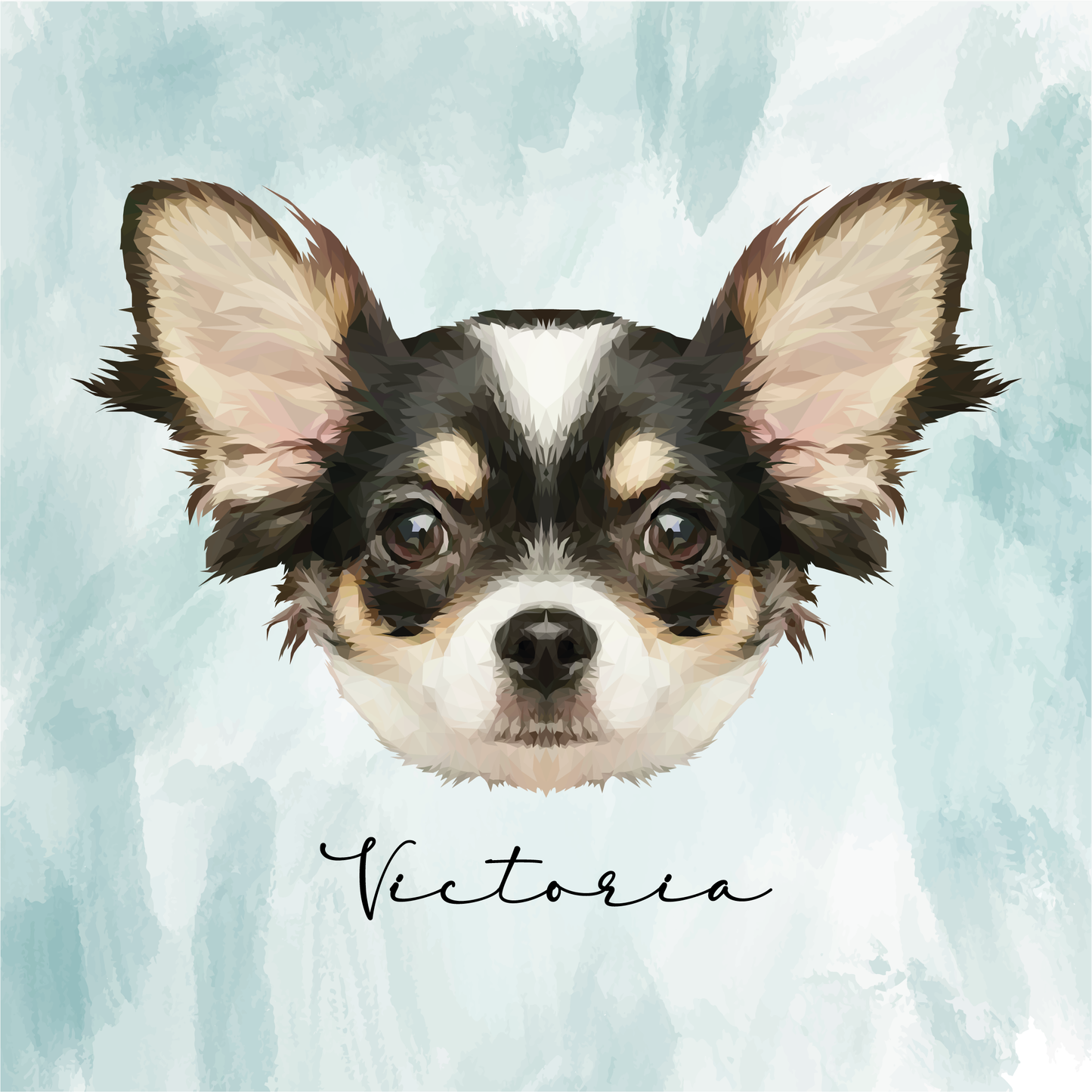 Ilustración Digital Rostro High Poly