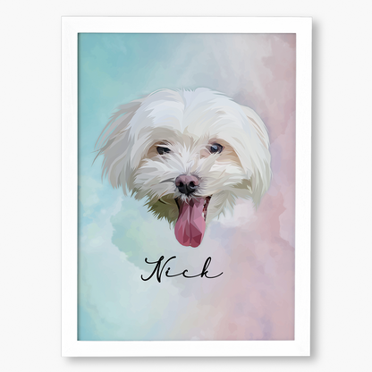 Cuadro Ilustración Rostro Low Poly