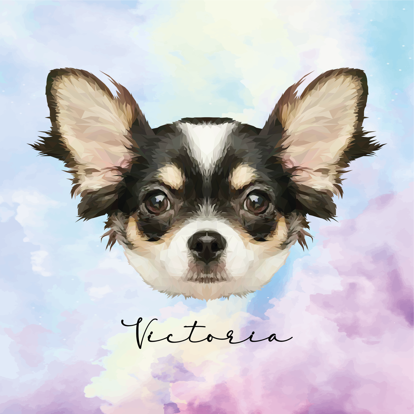 Ilustración Digital Rostro High Poly