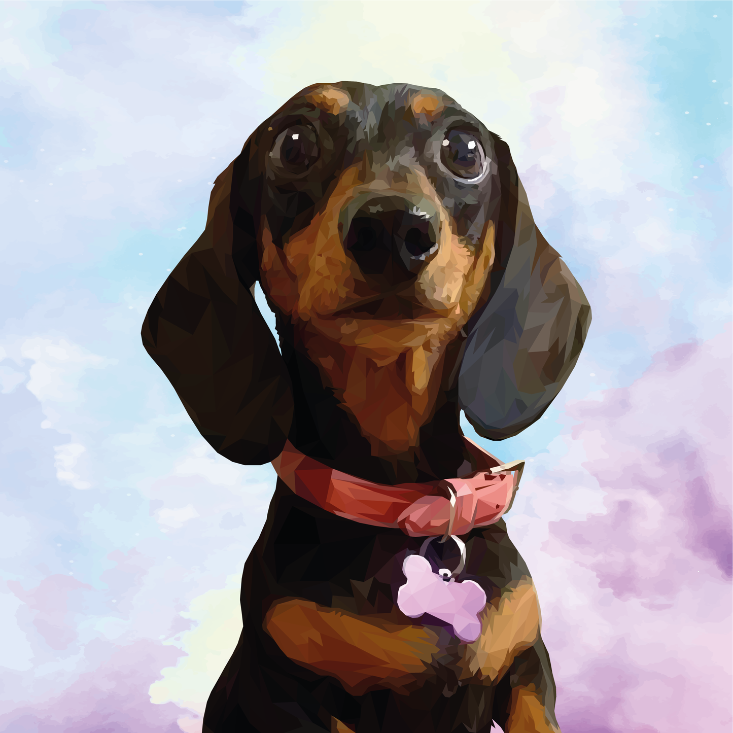 Ilustración Digital Busto Low Poly