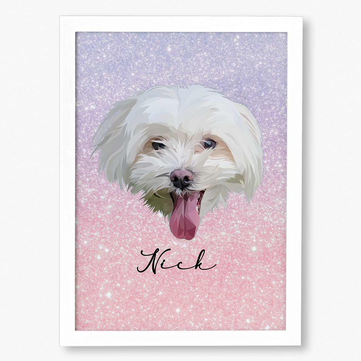 Cuadro Ilustración Rostro Low Poly