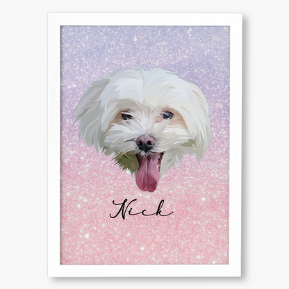 Cuadro Ilustración Rostro Low Poly