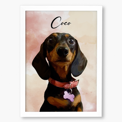 Cuadro Ilustración Busto Low Poly