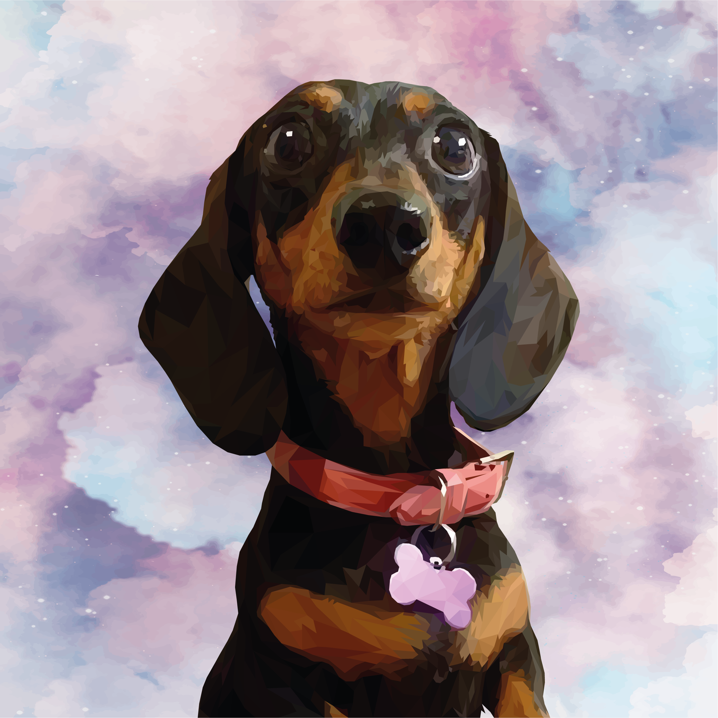 Ilustración Digital Busto Low Poly