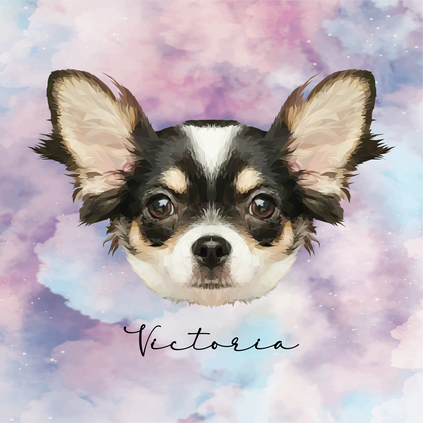 Ilustración Digital Rostro High Poly