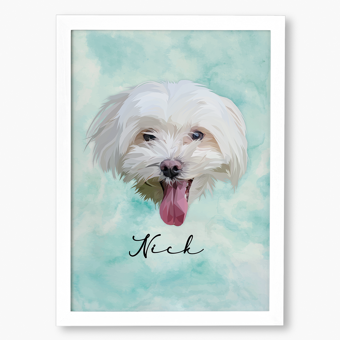 Cuadro Ilustración Rostro Low Poly